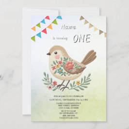 Invitación a la fiesta de cumpleaños Little Bird F