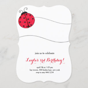 Invitación a la fiesta de cumpleaños Little Ladybu