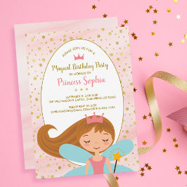 Invitación a la fiesta de cumpleaños mágica de la 