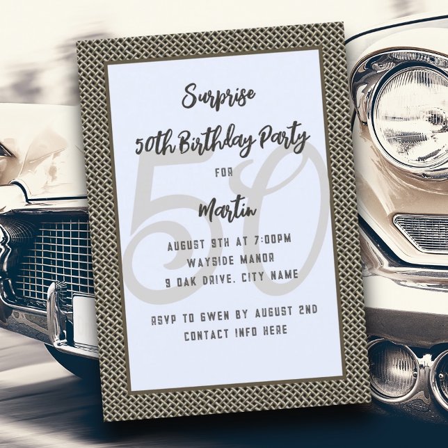 Invitación a la fiesta de cumpleaños masculina de  (Subido por el creador)