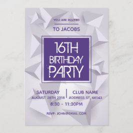 Invitación a la fiesta de cumpleaños mínima del cl