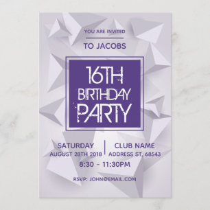Invitación a la fiesta de cumpleaños mínima del cl
