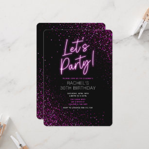 Invitación a la fiesta de cumpleaños moderna de Ne
