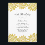 Invitación a la fiesta de cumpleaños moderna y flo<br><div class="desc">Las flores de Lotus decoran esta invitación de una manera nueva y moderna. se indica en el documento básico; sin embargo,  recomiendo el peso y la textura del papel de lino (disponible en varios otros colores)</div>