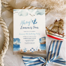 Invitación a la fiesta de cumpleaños náutica