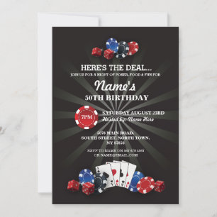 Invitación a la fiesta de cumpleaños nocturna del