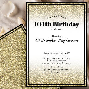 Invitación a la fiesta de cumpleaños número 104 en