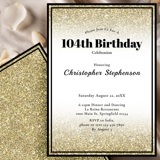 Invitación a la fiesta de cumpleaños número 104 en (Subido por el creador)