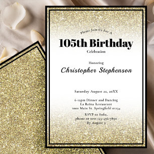 Invitación a la fiesta de cumpleaños número 105 en