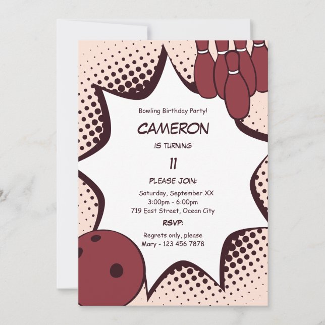 Invitación a la fiesta de cumpleaños número 11 (Anverso)