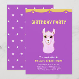 Invitación a la fiesta de cumpleaños número 13