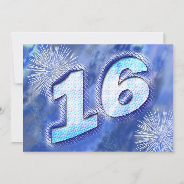 Invitación a la fiesta de cumpleaños número 16 (Anverso)