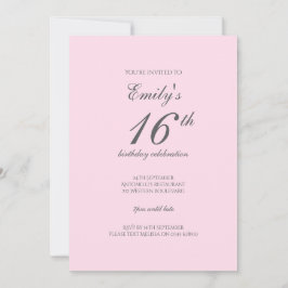 Invitación a la fiesta de cumpleaños número 16 del