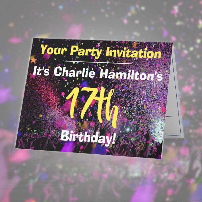 Invitación a la fiesta de cumpleaños número 17 (Subido por el creador)