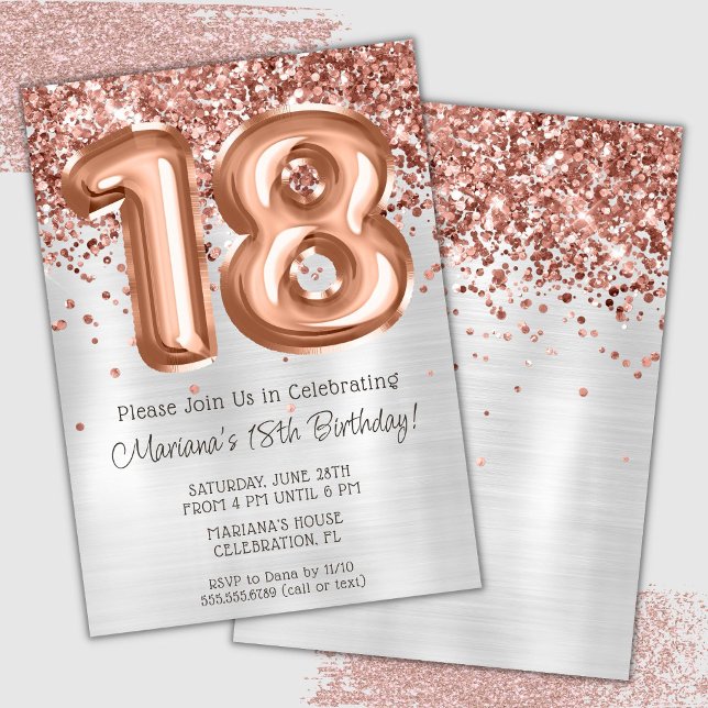Invitación a la fiesta de cumpleaños número 18 de  (Subido por el creador)