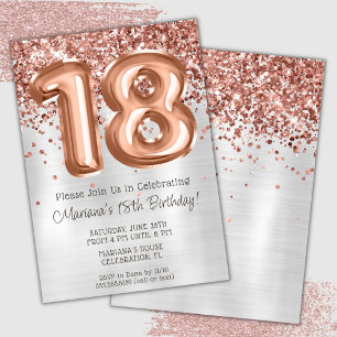 Invitación a la fiesta de cumpleaños número 18 de