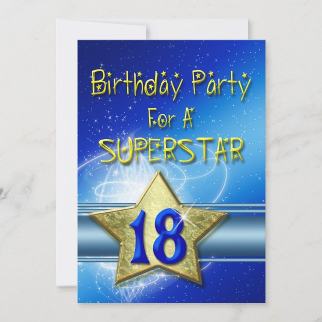 Invitación a la fiesta de cumpleaños número 18 par (Anverso)
