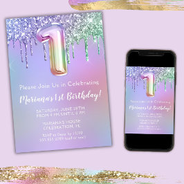 Invitación a la fiesta de cumpleaños número 1 con 