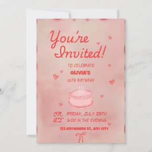 Invitación a la Fiesta de Cumpleaños Número 20 Tem