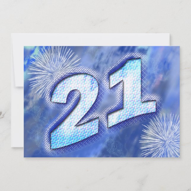 Invitación a la fiesta de cumpleaños número 21 (Anverso)