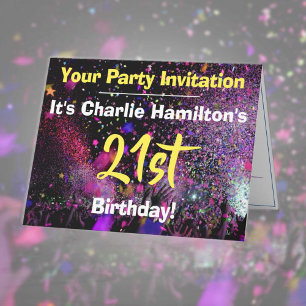 Invitación a la fiesta de cumpleaños número 21