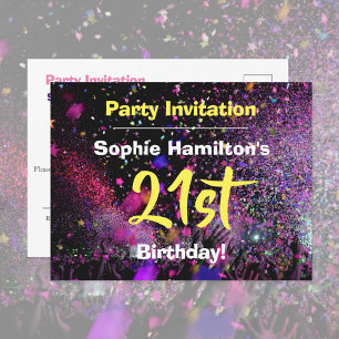 Invitación a la fiesta de cumpleaños número 21