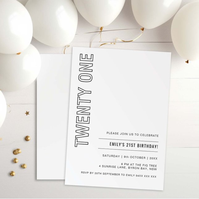 Invitación a la fiesta de cumpleaños número 21 (Subido por el creador)