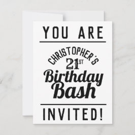 Invitación a la fiesta de cumpleaños número 21