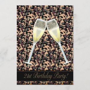 Invitación a la fiesta de cumpleaños número 21 con