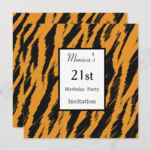 Invitación a la fiesta de cumpleaños número 21 del (Anverso / Reverso)