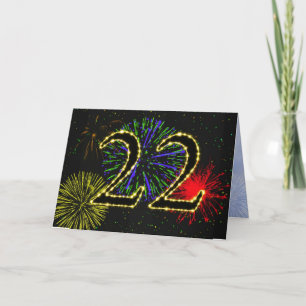 Invitación a la fiesta de cumpleaños número 22