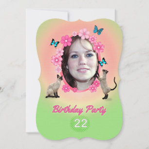 Invitación a la fiesta de cumpleaños número 22
