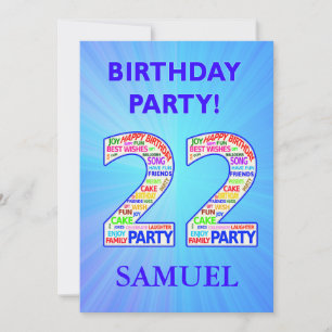 Invitación a la fiesta de cumpleaños número 22 Aña