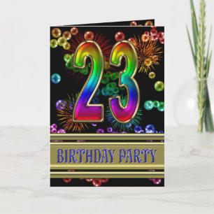 Invitación a la fiesta de cumpleaños número 23