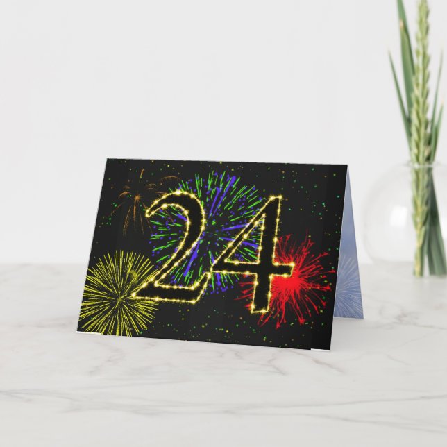 Invitación a la fiesta de cumpleaños número 24 (Anverso)