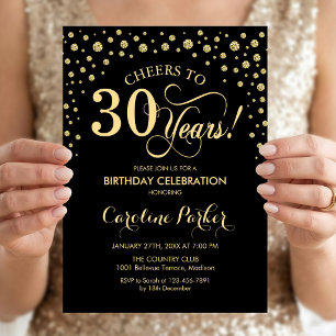 Invitación a la fiesta de cumpleaños número 30 - D