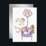 Invitación a la fiesta de cumpleaños número 30 de<br><div class="desc">Hola de moda,  30 cumpleaños invitan con acentos de personalizable de plata y oro a los detalles de tu evento.</div>