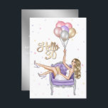 Invitación a la fiesta de cumpleaños número 30 de<br><div class="desc">Hola de moda,  30 cumpleaños invitan con acentos de personalizable de plata y oro a los detalles de tu evento.</div>
