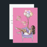 Invitación a la fiesta de cumpleaños número 30 de<br><div class="desc">Hola de moda: invitación de fiesta de 30 años con un personalizable de influencia afroamericano para los detalles de tu evento.</div>