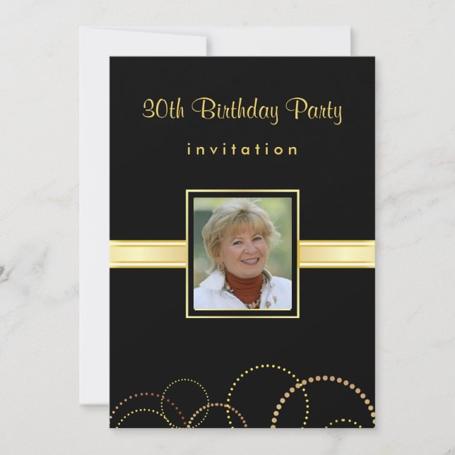 Invitación a la fiesta de cumpleaños número 30 - F (Anverso)