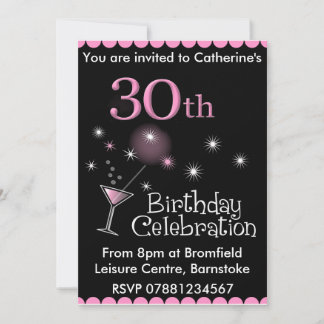 Invitación a la fiesta de cumpleaños número 30 - V
