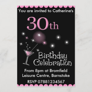 Invitación a la fiesta de cumpleaños número 30 - V