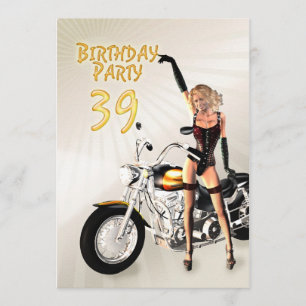 Invitación a la fiesta de cumpleaños número 39