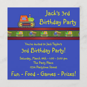 Invitación a la fiesta de cumpleaños número 3 de B