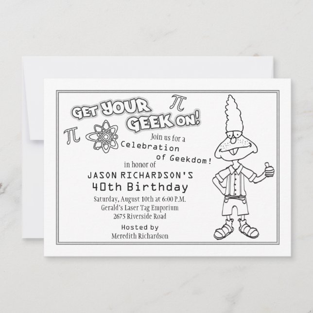 Invitación a la fiesta de cumpleaños número 40 de  (Anverso)