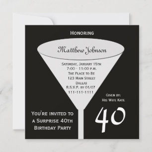 Invitación a la fiesta de cumpleaños número 40 de