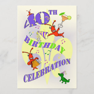 Invitación a la fiesta de cumpleaños número 40 en 