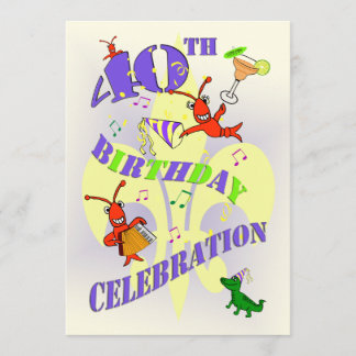 Invitación a la fiesta de cumpleaños número 40 en 