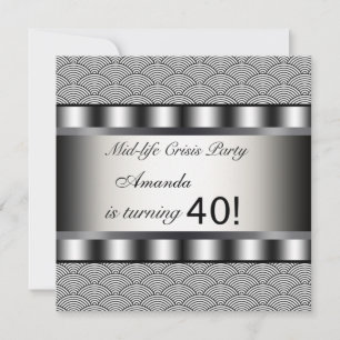 Invitación a la fiesta de cumpleaños número 40 neg