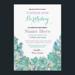Invitación a la fiesta de cumpleaños número 40 o c<br><div class="desc">Elegante Diseño Floral. Perfecto para cualquier cumpleaños de edad. Simplemente cambie el texto para que se ajuste a su fiesta. Se incluye la impresión posterior.</div>